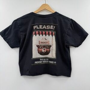 Women's filson Smokey the bear cropped tshirt size medium